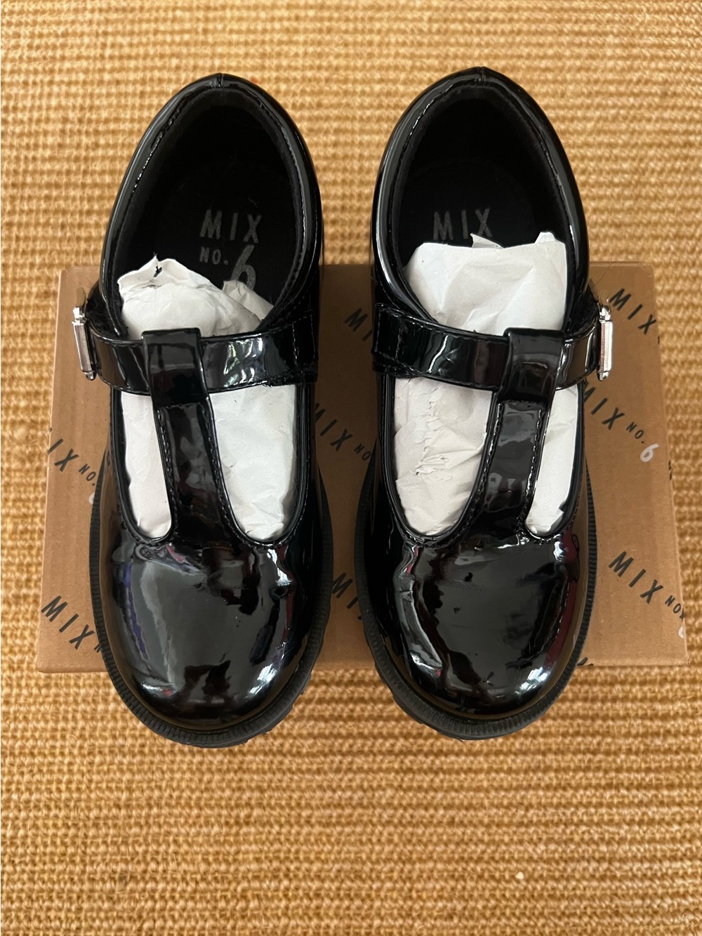 Like New! MIX No. 6 Black Patent T-Strap Mary Jane Shoes